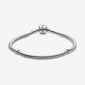 Pandora Moments Snake Chain Bracelet Sterling Silver Secure Barrel Clasp | 17 cm